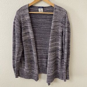 Cousin Johnny Sweater Cardigan Size XL Black Pale Pink Open Front